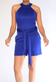 Belted Romper Royal