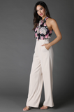 Floral Tie Neck Jumpsuit