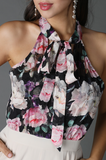 Floral Tie Neck Jumpsuit