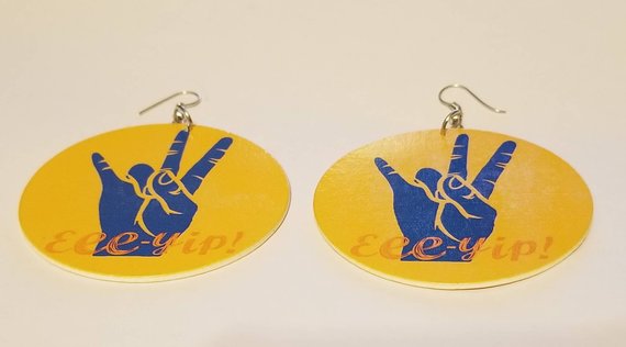 Sigma Gamma Rho Wooden Earring