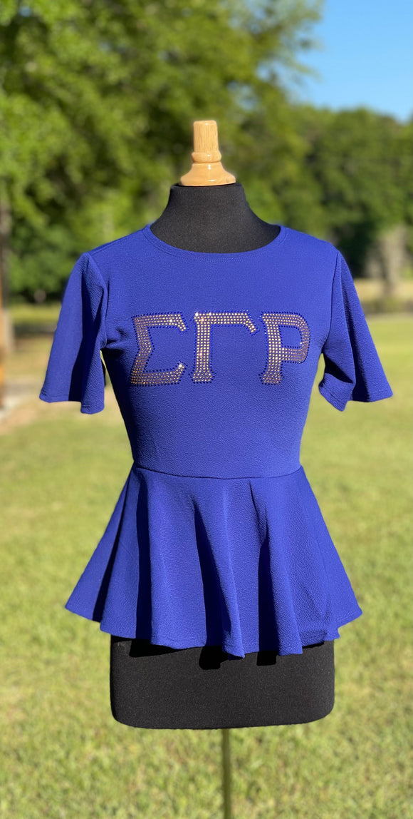 SGRHO Peplum Top