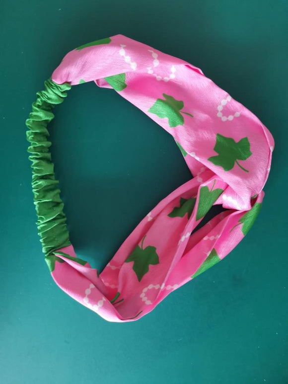 Pink and Green Headband