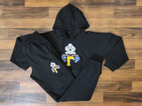 Black Cropped Poodle Chella Hoodie (Hoodie Only)