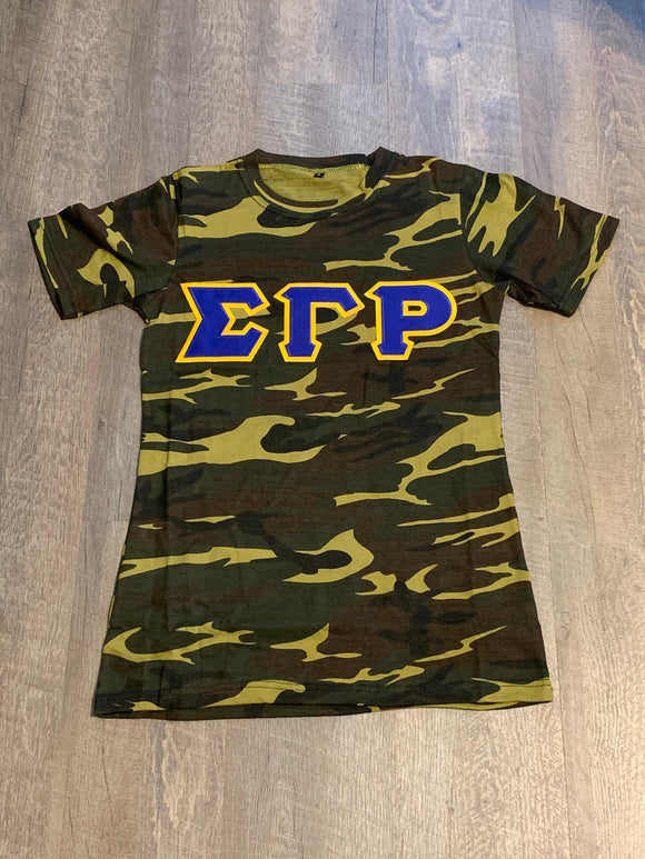 Rho Lambda Embroidered Camo Tee