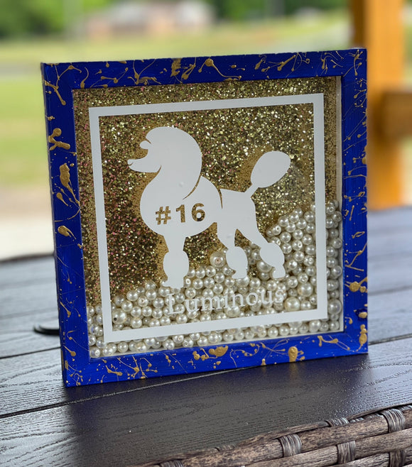 Poodle Shadow Box