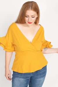 Tiered Ruffle Sleeve Top