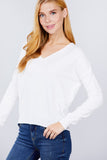 V-neck Back Cross Sweater