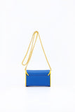 SCORE! Eva Designer Crossbody Clutch- Royal Blue and Gold Yellow