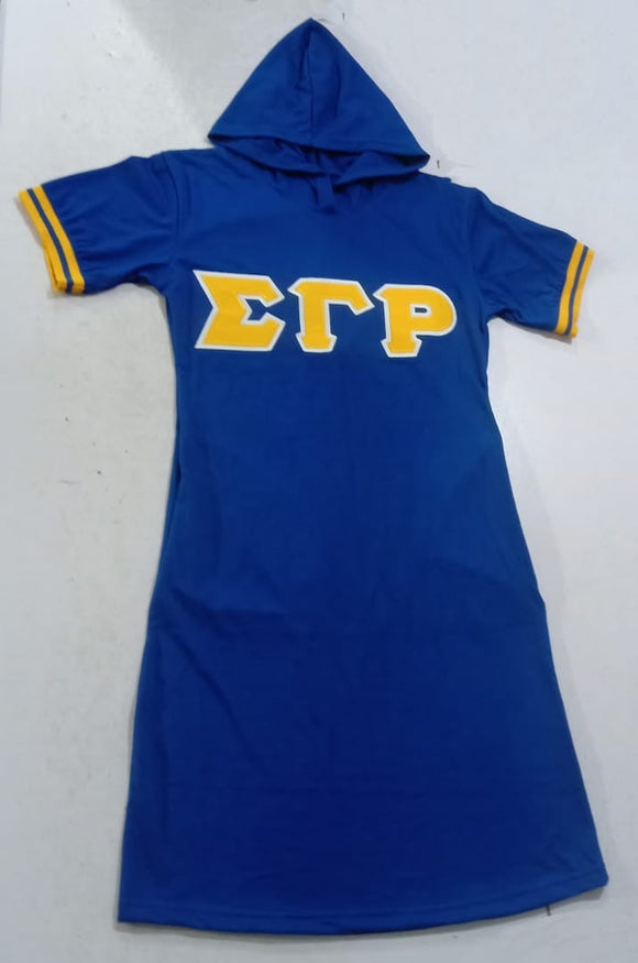 Blue SGRHO Hoodie Tee Dress