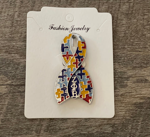 Zeta Autism Awareness Lapel Pin