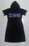 Zeta Black Hoodie Tee Dress