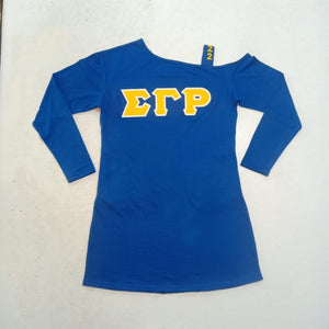 SGRHO Off The Shoulder Tee Dress