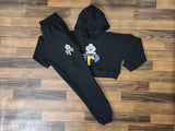 Black Cropped Poodle Chella Hoodie (Hoodie Only)