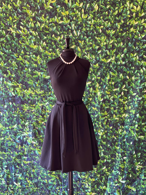 Belted Dress A-Line Black