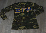 Embroidered Camo Tee Long Sleeves