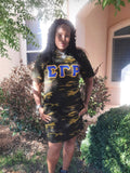 SGRHO Camo Hoodie Tee Dress