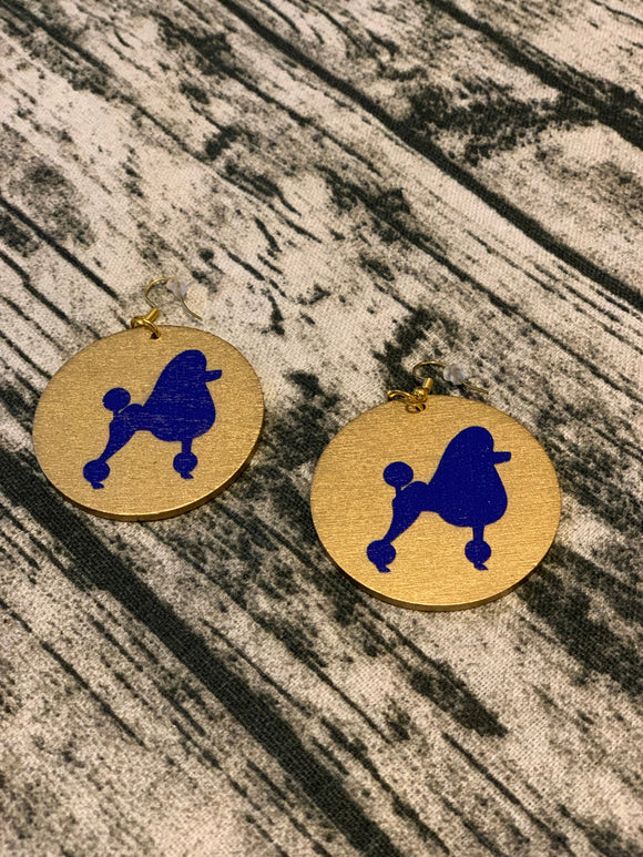 Poodle Wooden Earrings